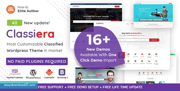 Classiera v4.0.19 - Classified Ads WordPress Theme