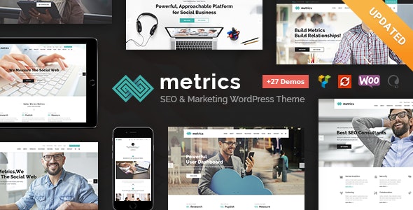 Metrics v2.3 - SEO, Digital Marketing, Social Media WordPress Theme