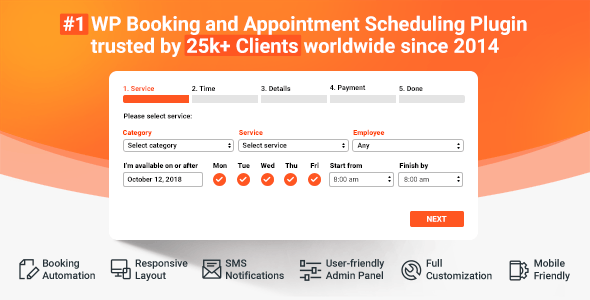 Bookly PRO v5.9 – Appointment Booking and Scheduling Software System