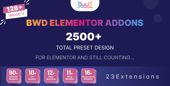 BWD Elementor addons bundle v4.15.1