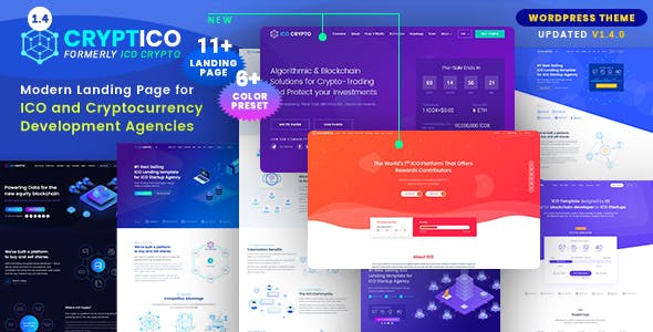 Cryptico v1.4.14 - ICO Crypto Landing & Cryptocurrency Theme