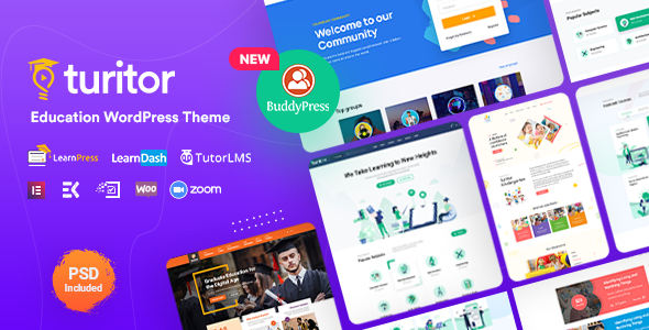 Turitor v1.5.0 - LMS & Education WordPress Theme